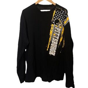 Pittsburg Steelers Men's XL Graphic Logo Football Black Long Sleeve T-shirt